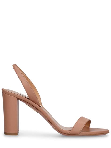 Mm So Nude Leather Sandals Aquazzura Women Luisaviaroma