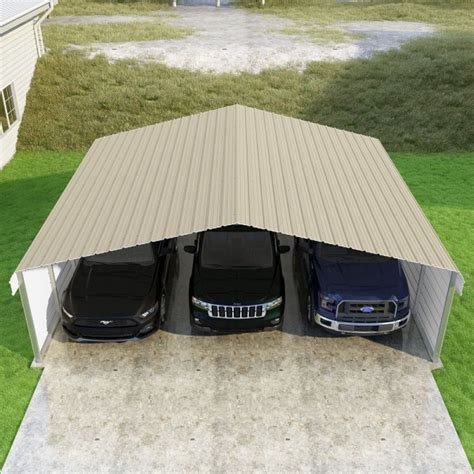 Versatube 3 Sided 24x20x7 Classic Steel Carport Kit C3e324200070