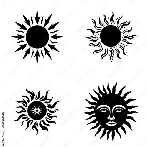 Sun Silhouette Sunrays Silhouette Sun Vector Sun Svg Sun Png Sun