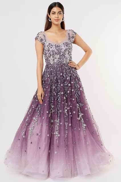 Purple Net Gown Lady Selection Inc