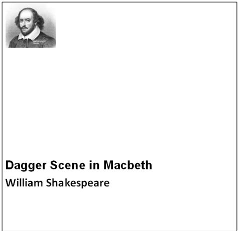 ‘Dagger’ Scene of the tragedy ‘Macbeth’ by William Shakespeare ...