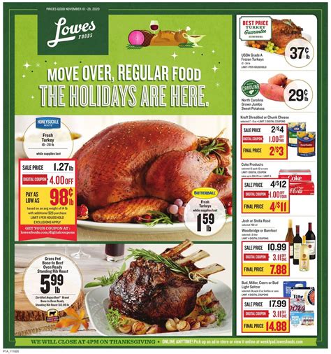 Lowes Foods Ad Circular - 11/18 - 11/26/2020 | Rabato