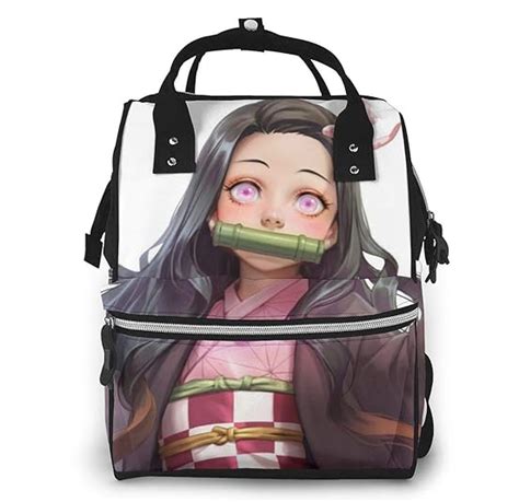 Zegailian Nezuko Demon Slayer Kimetsu No Yaiba Fashion Diaper Bags Multi Functions Mummy