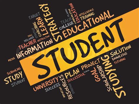 STUDENT Word Cloud Stock Vector Colourbox