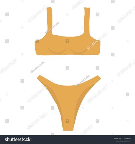 Illustration Orange Bikini Swimsuit Orange Color Stock Vector Royalty Free