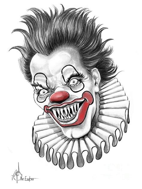 Scary Clown Face Drawing