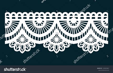 Lace Fabric Border Design Stock Vector (Royalty Free) 1339835867 | Shutterstock