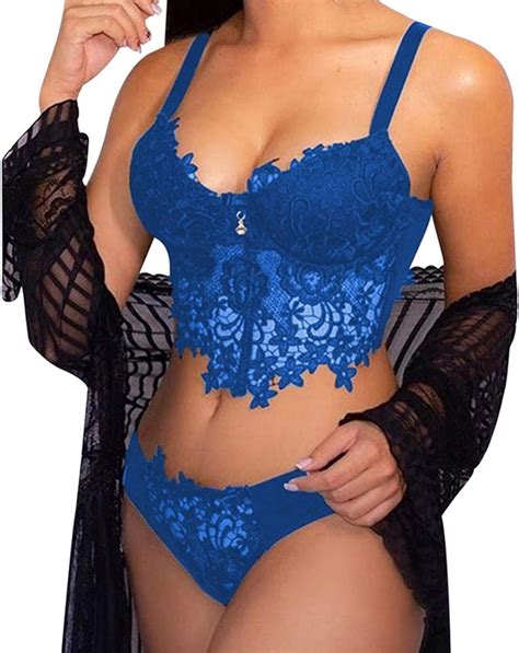 Hxzh Set Lingerie Da Donna In Pizzo Lingerie Sexy Per Reggiseno E