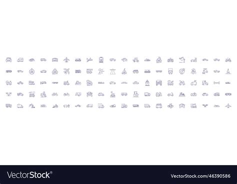 Delevery Line Icons Signs Set Design Collection Vector Image