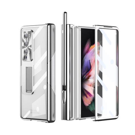 Elehold Plating Clear Case For Samsung Galaxy Z Fold 4 With Hinge