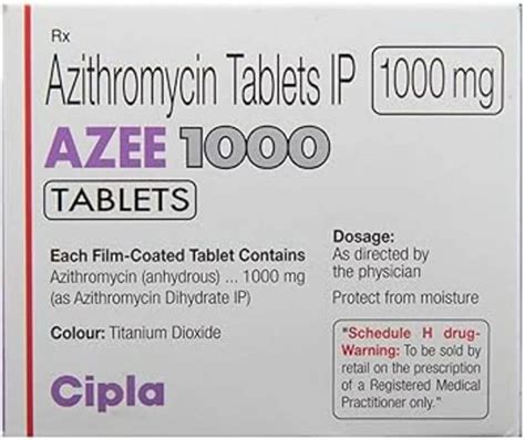 1000 Mg Azithromycin Tablet At Rs 250 Strip Of 3 Tablets