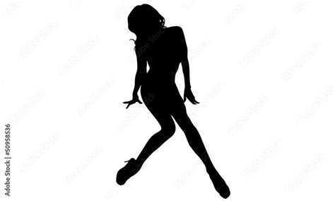 Sexy silhouette of a woman sitting Stock Vector | Adobe Stock