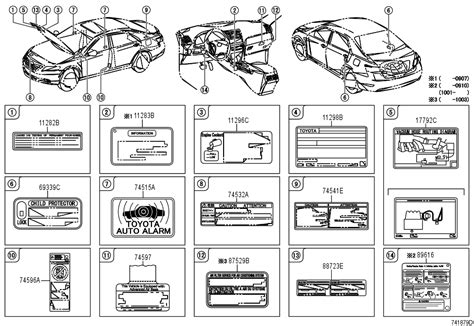 Emission Control Information Label Autoparts Toyota