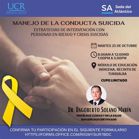 Charla Manejo De La Conducta Suicida Ucr Sede Del Atl Ntico