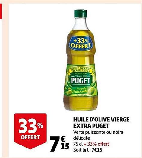 Promo Huile D Olive Vierge Extra Puget Chez Auchan ICatalogue Fr