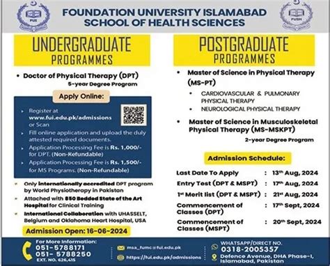 Foundation University FU Announces BS Admission 2024 Online