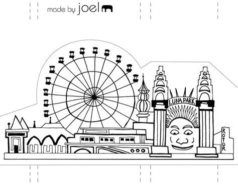 Template Made By Joel Paper City Sydney Luna Park Made By Joel