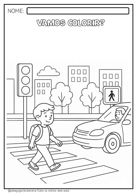 Semana Do Transito Para Colorir - Desenhos para Colorir Semana do Trânsito - Clécia Teixeira