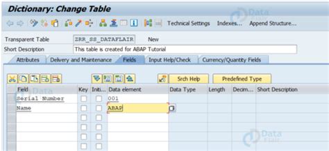 SAP ABAP Tables Types And Fields DataFlair