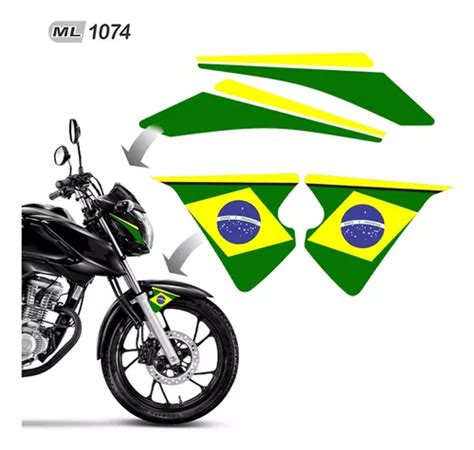 Kit Adesivos Brasil Bananinha Parabarro Cg Fan 160 2022