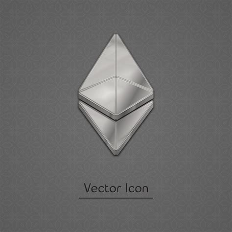 Premium Vector Silver Ethereum Coin Trendy 3d Style Vector Icon