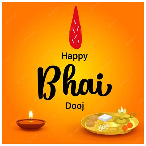 Premium Vector Happy Bhai Dooj Indian Hindu Festival Celebration