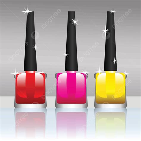 Nail Polish Bottle Cosmetics Hygiene Nail Vector Cosmetics Hygiene