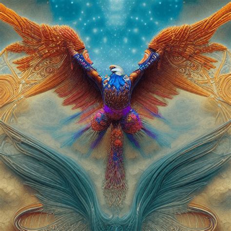 Eagle In Fractal Crystals · Creative Fabrica