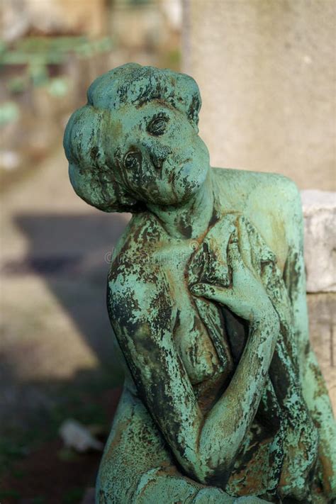 Cimitero Monumentale Historic Cemetery In Milan Italy A Tomb Stock