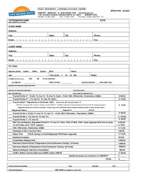 Fillable Online Equine Test Req Form And Instructions Fax