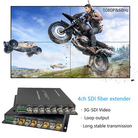 Ch Hd G Sdi Video Over Fiber Converter Extender With Rs Tally