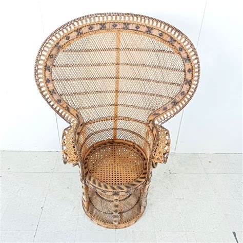 Vintage Wicker Peacock Chair 1970s 273706