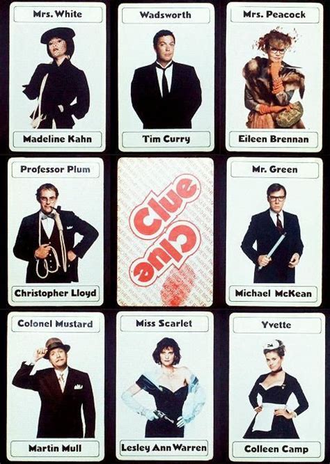 The characters of Clue. I love everything about this movie, and one of ...