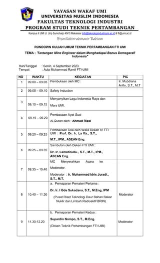 Rundown Acara Kuliah Umumdocx