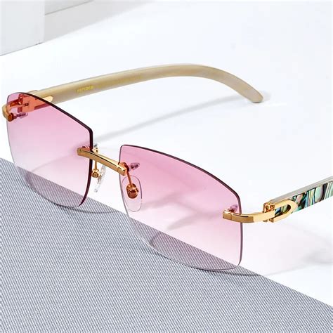 Lonsy Gafas De Sol Cuadradas Sin Montura Para Mujer Lentes De Sol