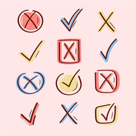 Free Vector Hand Drawn Doodle Check Mark Icon