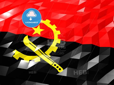 Flag Of Angola 3D Wallpaper Illustration - HEBSTREITS