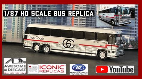 187 Ho Scale Iconic Replicas Awesome Diecast Gray Coach Mci Mc 9 Bus Youtube