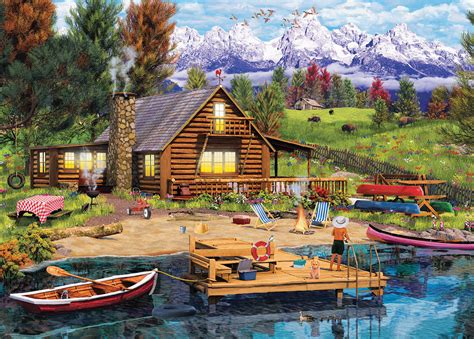 Grand Teton Cabin 1000 Pieces Eurographics Puzzle Warehouse