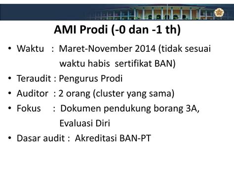 Ppt Audit Mutu Internal Fakultas Dan Prodi Ugm Tahun Powerpoint