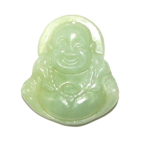 Chinese Light Green Jade Buddha Pendant