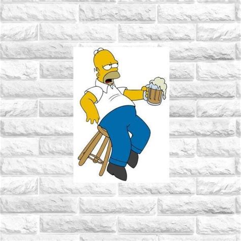 Placa Decorativa MDF Homer Simpson 20x30cm MadeiraMadeira