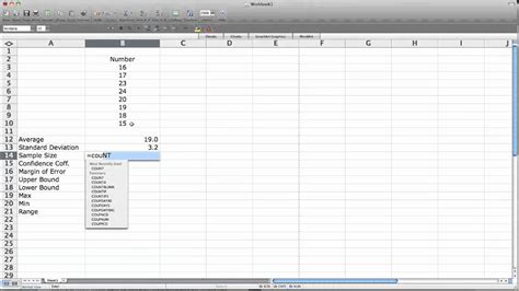 How To Use Excel To Calculate Confidence Interval Youtube