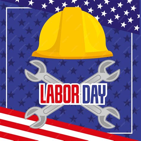 Premium Vector Happy Labor Day Card