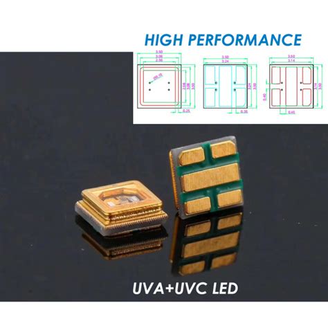 Mw Mw High Radiant Flux Smd Uvc Led Chip Nm Deep Uv Color