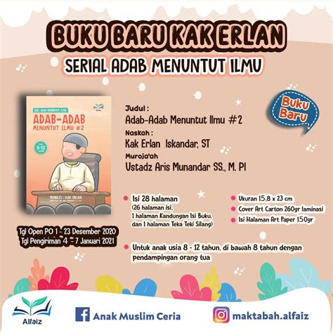 Jual Adab Adab Menuntut Ilmu Jilid 2 Maktabah Alfaiz Shopee Indonesia