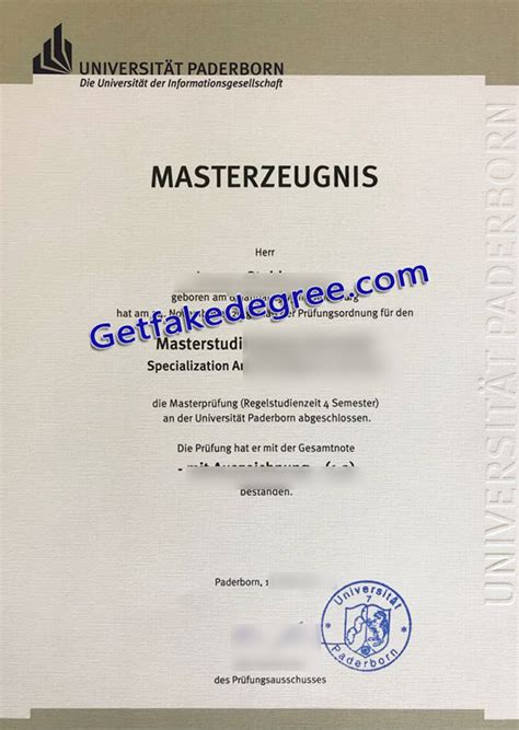 Order 2023 Paderborn University Diploma in Germany - Buy Fake High ...