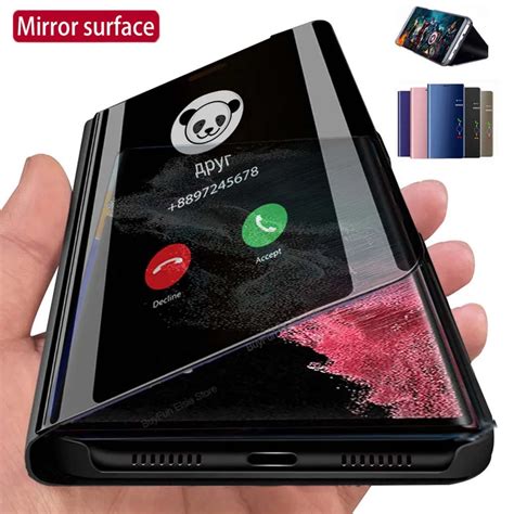 Flip Smart Mirror Leather Case For Honor Lite G Magnetic Holder