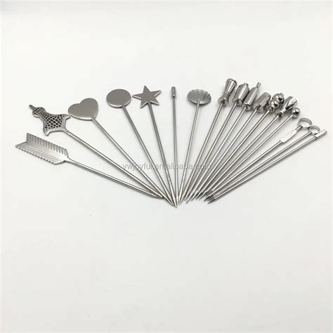 Cocktail Sticks Stainless Steel Fruit Sticks Bar Tools Drink Buy