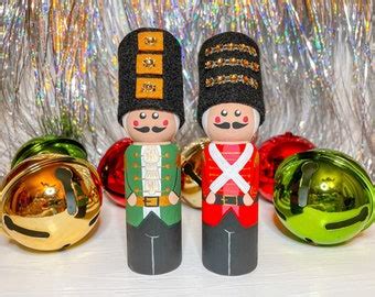 Nutcracker Peg Doll Set Etsy